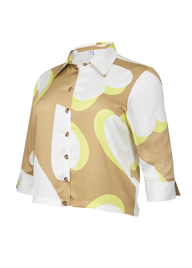 ROCK YOUR CURVES by Angelina Long Sleeves shirt in Beige/WeißArtikelnummer RYC-LCAK-0668-050